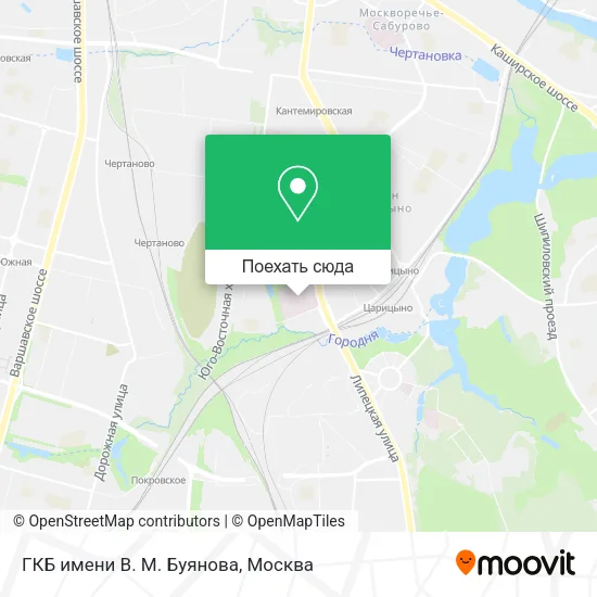 Карта ГКБ имени В. М. Буянова