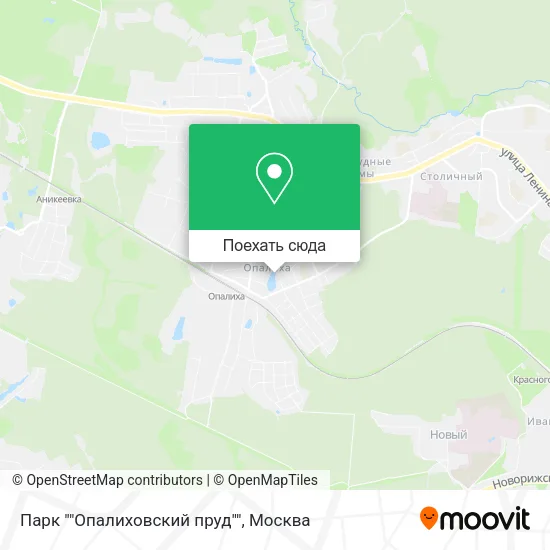 Карта Парк ""Опалиховский пруд""