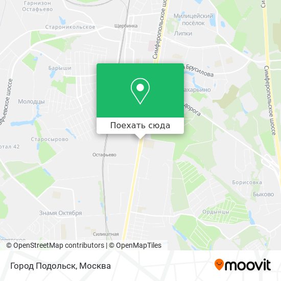 Карта Город Подольск