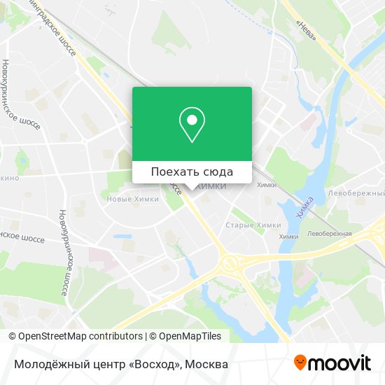 Карта Молодёжный центр «Восход»