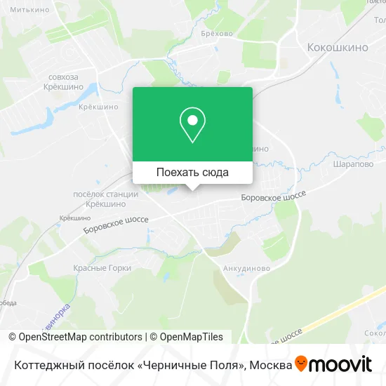 Карта Коттеджный посёлок «Черничные Поля»