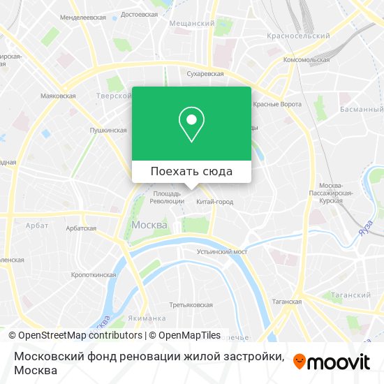 Карта Московский фонд реновации жилой застройки