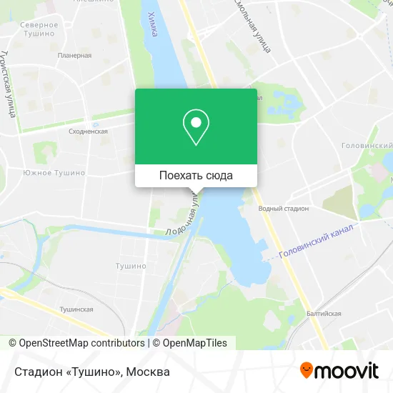 Карта Стадион «Тушино»