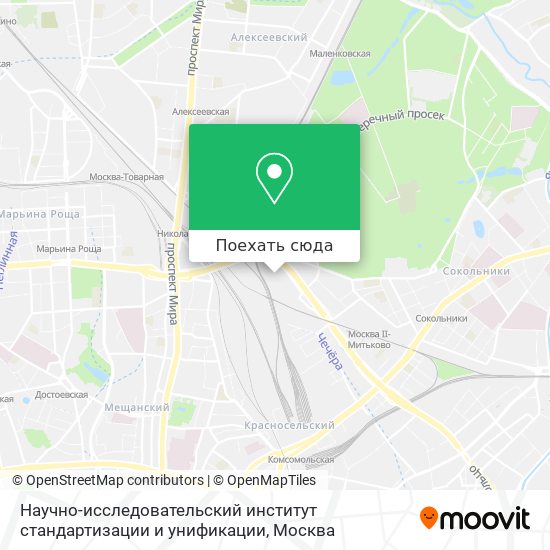 Карта Научно-исследовательский институт стандартизации и унификации