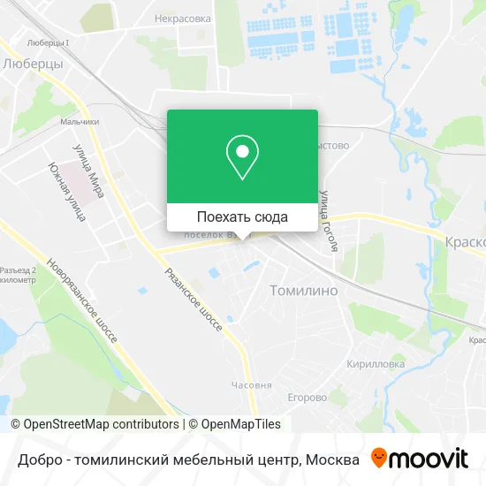 Карта Добро - томилинский мебельный центр