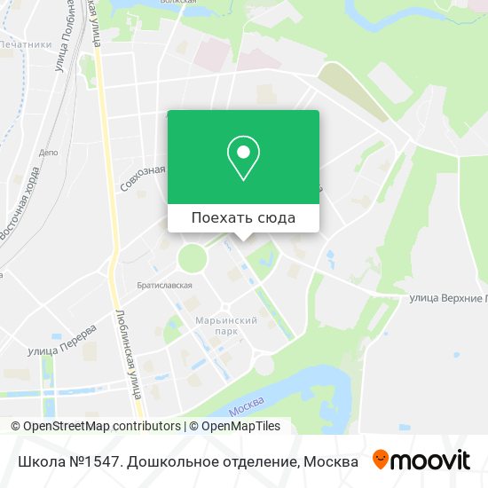 Карта Школа №1547. Дошкольное отделение