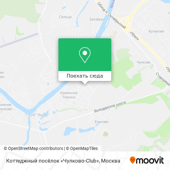 Карта Коттеджный посёлок «Чулково-Club»