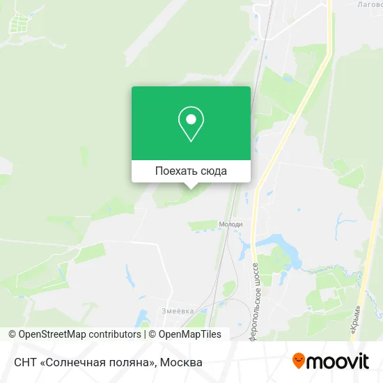 Карта СНТ «Солнечная поляна»