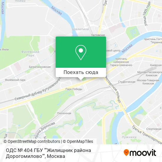 Карта ОДС № 404 ГБУ ""Жилищник района Дорогомилово""