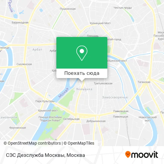 Карта СЭС Дезслужба Москвы