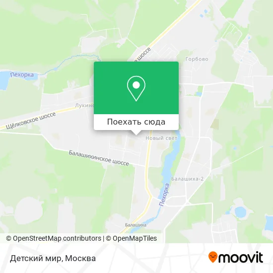 Карта Детский мир