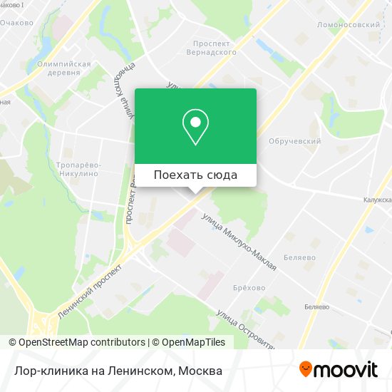 Карта Лор-клиника на Ленинском