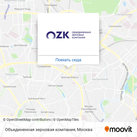 Карта Объединенная зерновая компания