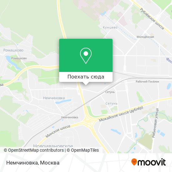 Карта Немчиновка