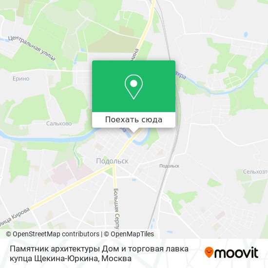 Карта Памятник архитектуры Дом и торговая лавка купца Щекина-Юркина