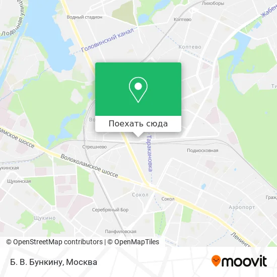 Карта Б. В. Бункину