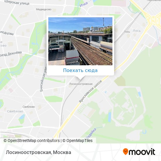 Карта метро лосиноостровская