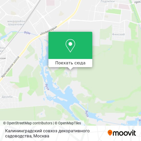 Карта Калининградский совхоз декоративного садоводства