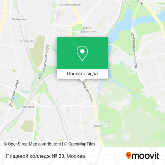 Карта Пищевой колледж № 33