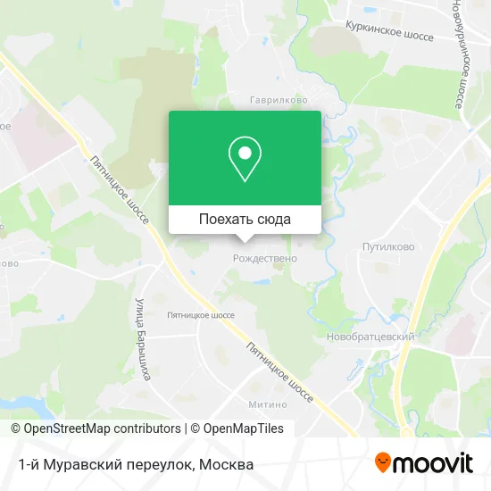 Карта 1-й Муравский переулок