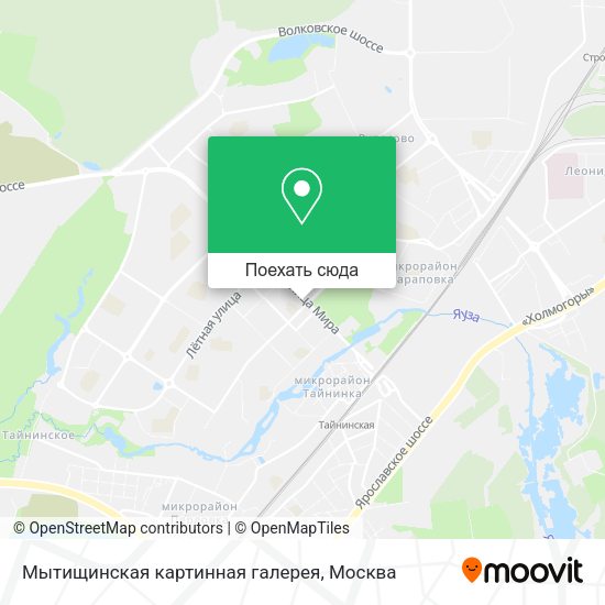 Карта Мытищинская картинная галерея