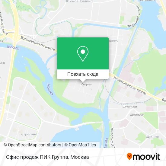Карта Офис продаж ПИК Группа