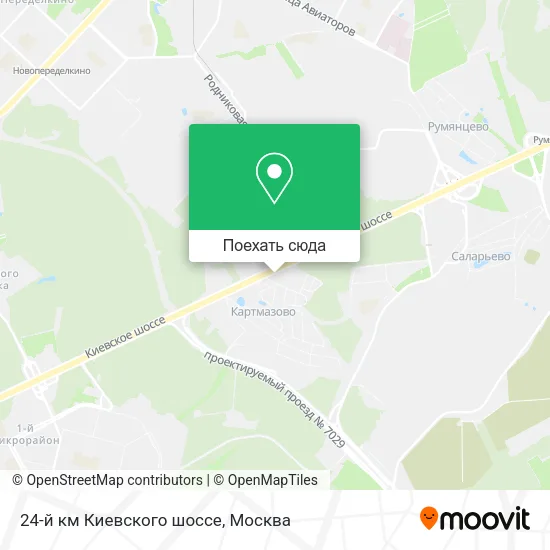 Карта 24-й км Киевского шоссе