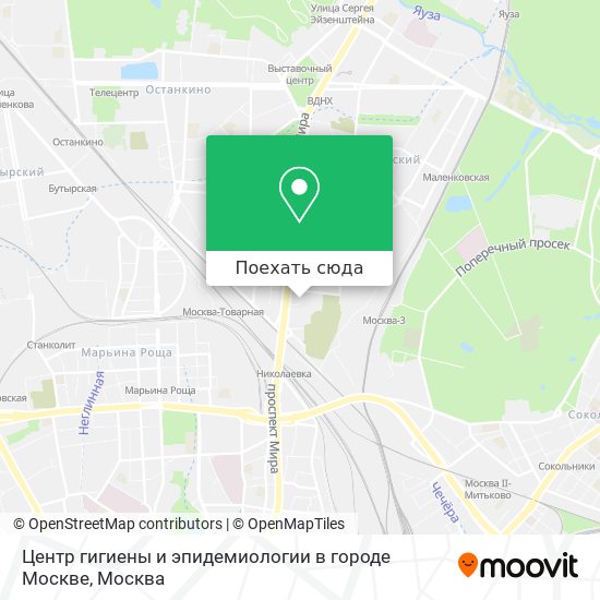 Карта Центр гигиены и эпидемиологии в городе Москве