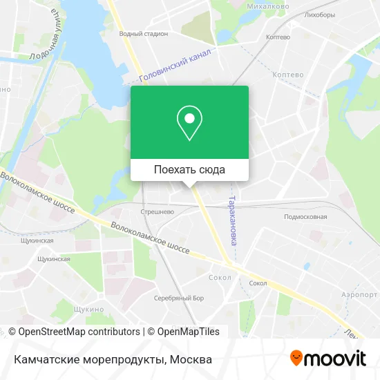 Карта Камчатские морепродукты