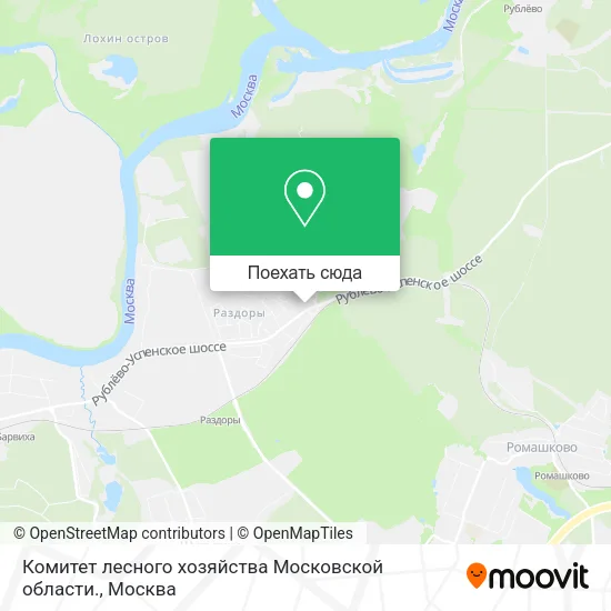 Карта Комитет лесного хозяйства Московской области.
