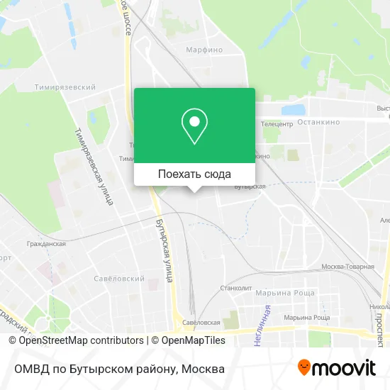 Карта ОМВД по Бутырском району