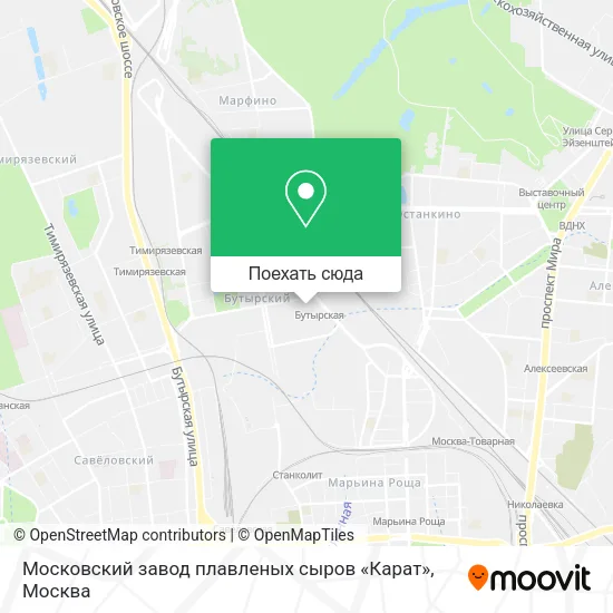 Карта Московский завод плавленых сыров «Карат»