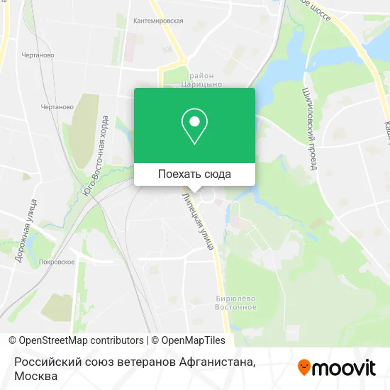 Карта Российский союз ветеранов Афганистана