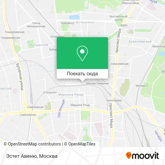 Карта Эстет Авеню