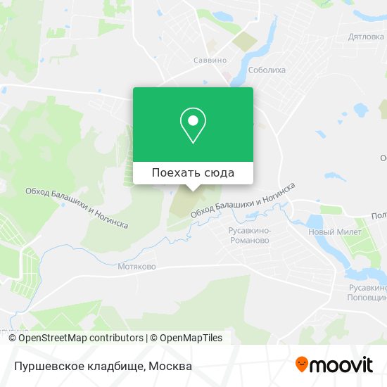Карта Пуршевское кладбище