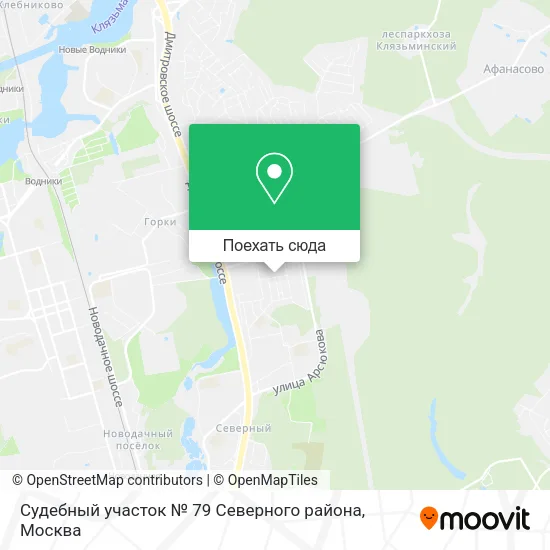 Карта Судебный участок № 79 Северного района