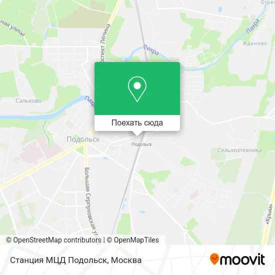 Карта Станция МЦД Подольск