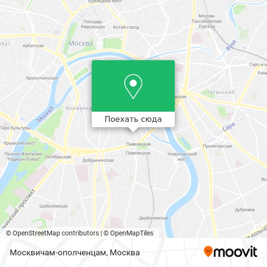 Карта Москвичам-ополченцам