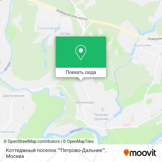 Карта Коттеджный поселок ""Петрово-Дальнее""