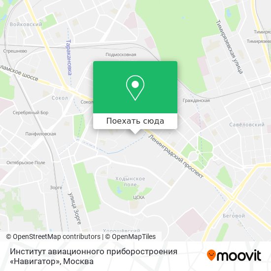 Карта Институт авиационного приборостроения «Навигатор»
