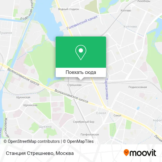 Карта Станция Стрешнево