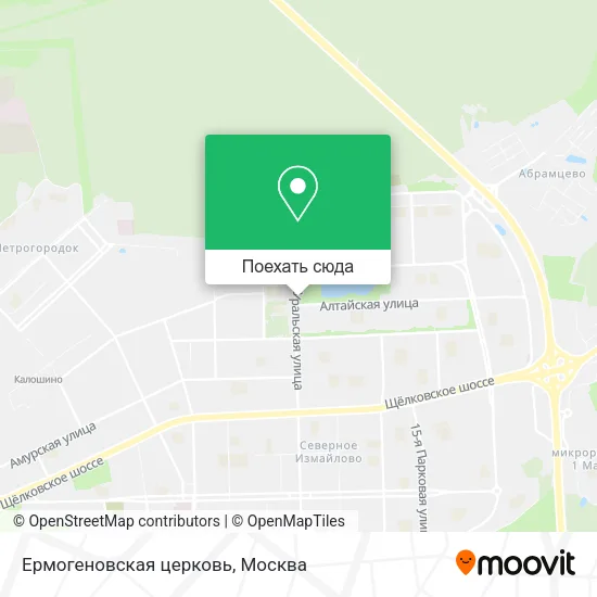 Карта Ермогеновская церковь