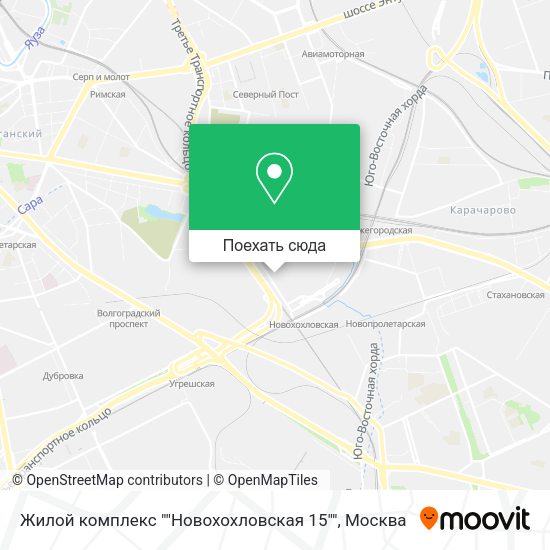 Карта Жилой комплекс ""Новохохловская 15""
