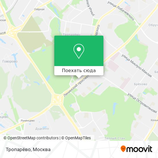 Карта Тропарёво