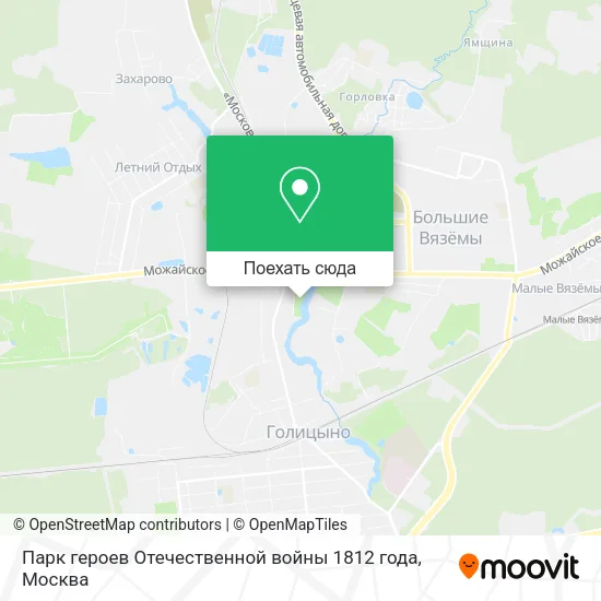 Карта Парк героев Отечественной войны 1812 года
