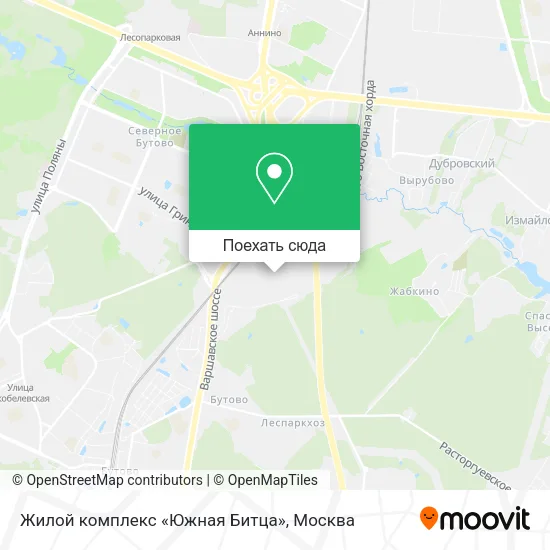 Карта Жилой комплекс «Южная Битца»