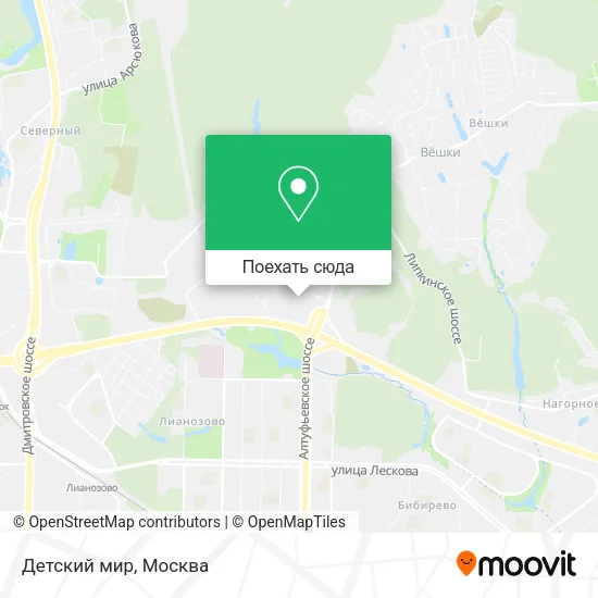 Карта Детский мир