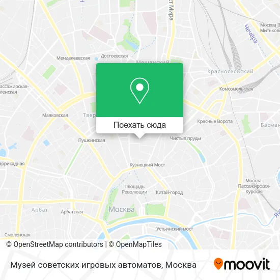 Карта Музей советских игровых автоматов
