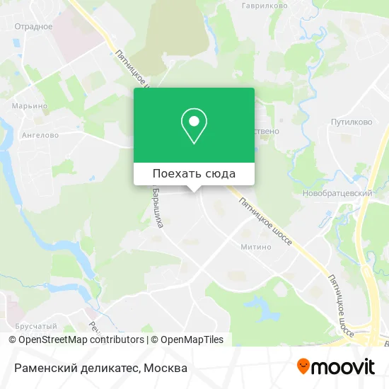 Карта Раменский деликатес