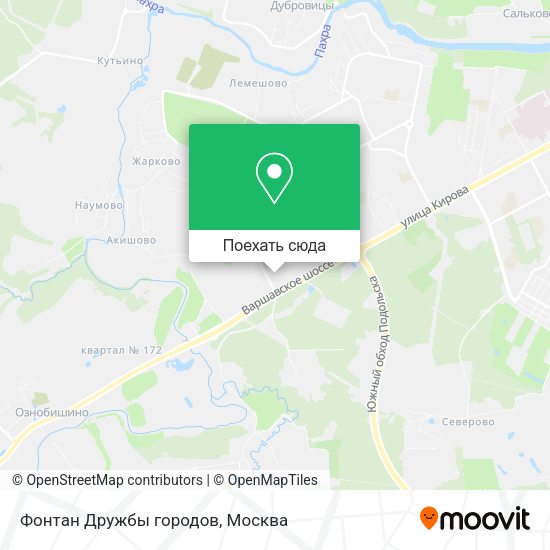 Карта Фонтан Дружбы городов
